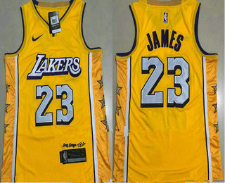 yellow lakers lebron jersey