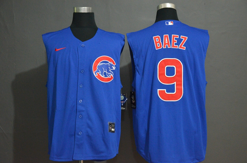 Men's Chicago Cubs 9 Javier Baez White 2020 Cool and Refreshing