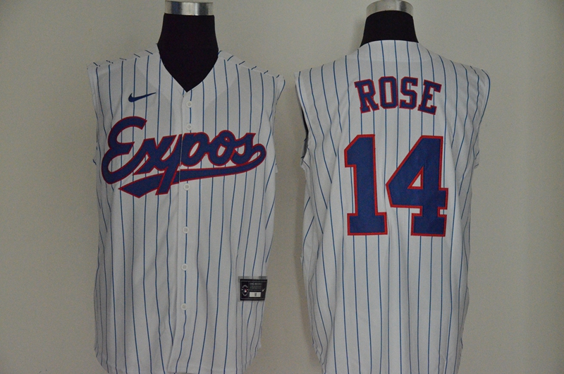 Men's Montreal Expos #14 Pete Rose 1982 White Mitchell & Ness Jersey on  sale,for Cheap,wholesale from China