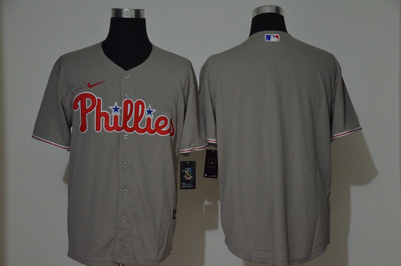 Men's Philadelphia Phillies Blank Gray Stitched MLB Cool ...