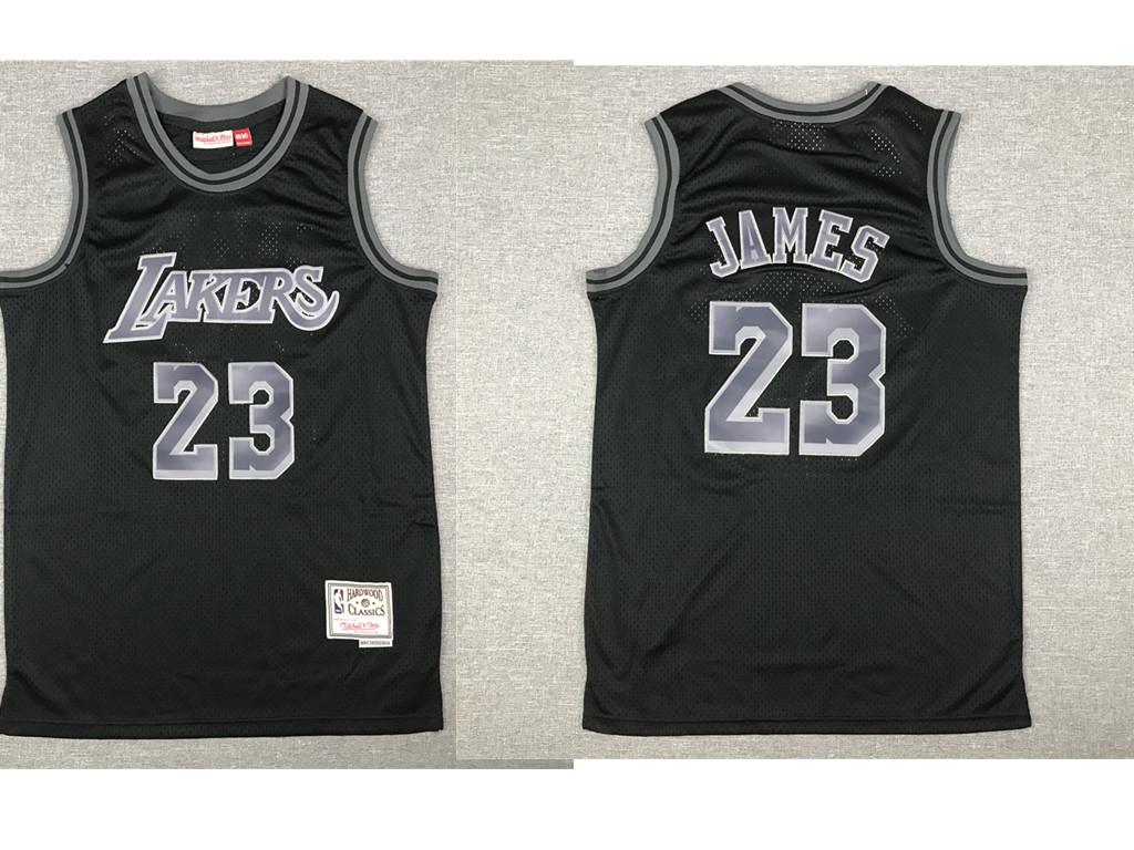 Champion LeBron James #23 Los Angeles Lakers Basketball Trikot Jersey Schwarze 