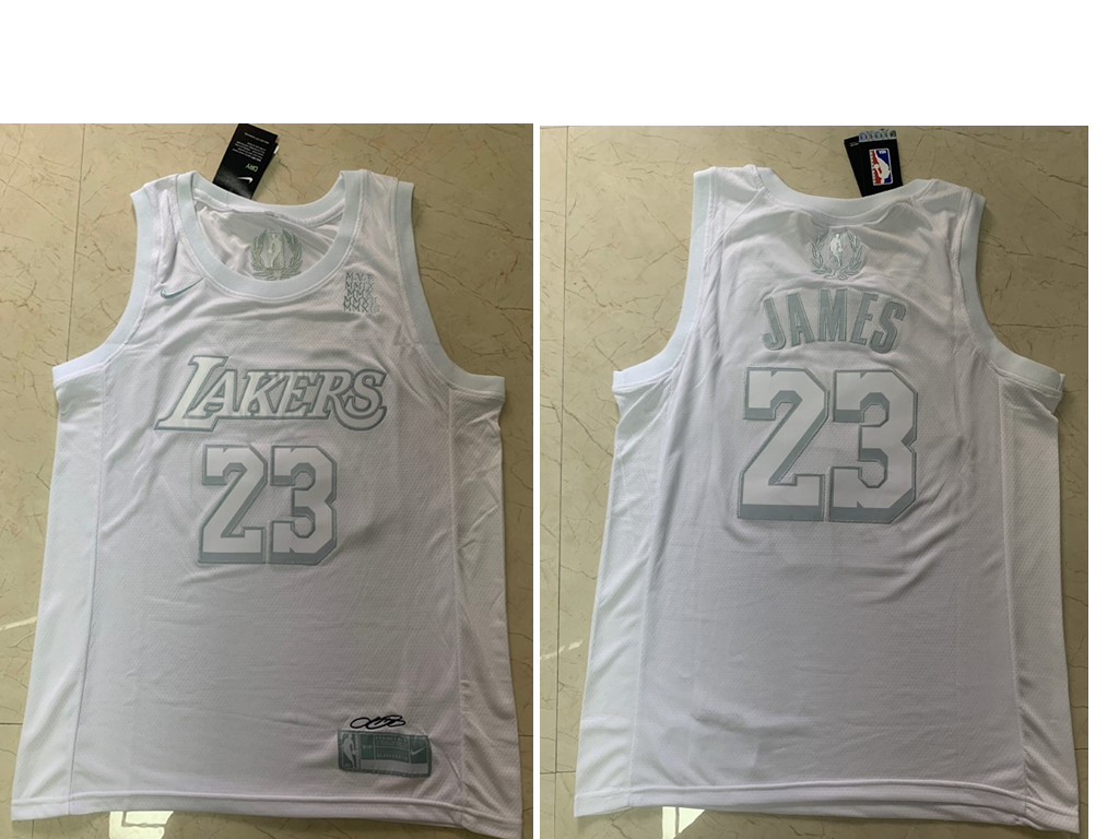 men's los angeles lakers lebron james nike black mvp swingman jersey