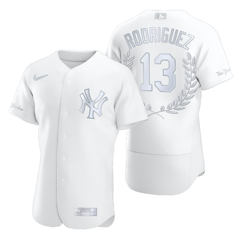 فرزاتشي نسائي Men's New York Yankees #13 Alex Rodriguez White Nike Flexbase ... فرزاتشي نسائي