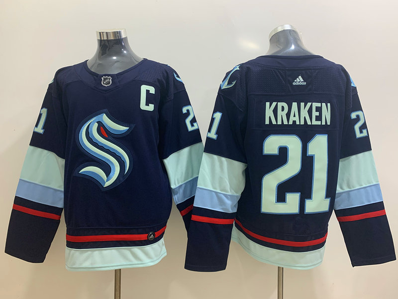 NHL Seattle Kraken 21 Kraken White Adidas Men Jersey