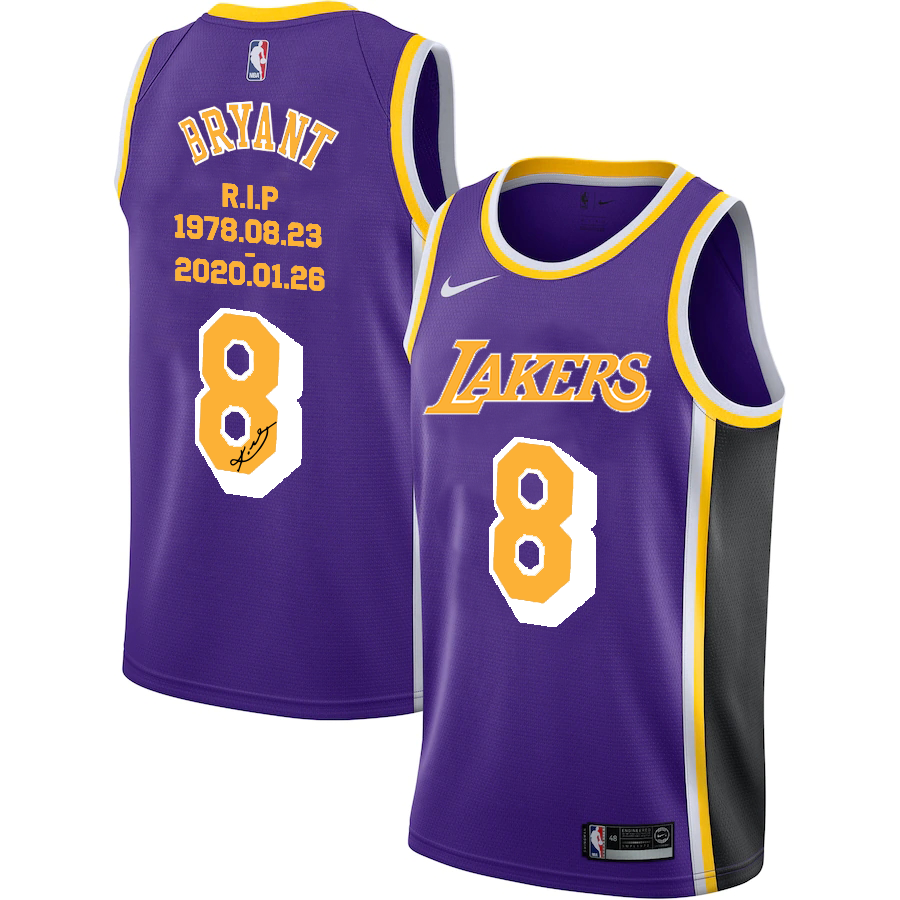 Los Angeles Lakers #8 Kobe Bryant Purple Basketball Swingman