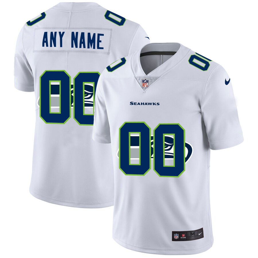 Nike Seattle Seahawks Customized White Team Big Logo Vapor Untouchable Limited Jersey on sale 