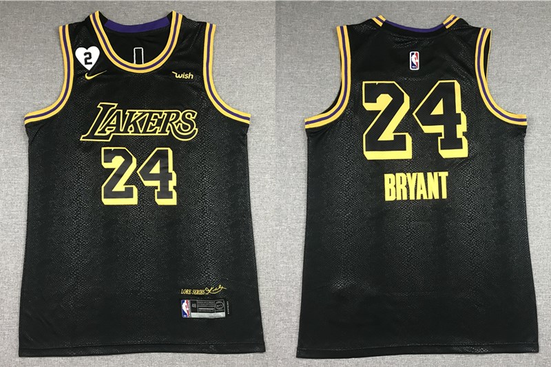 lakers jersey black stripe 2021