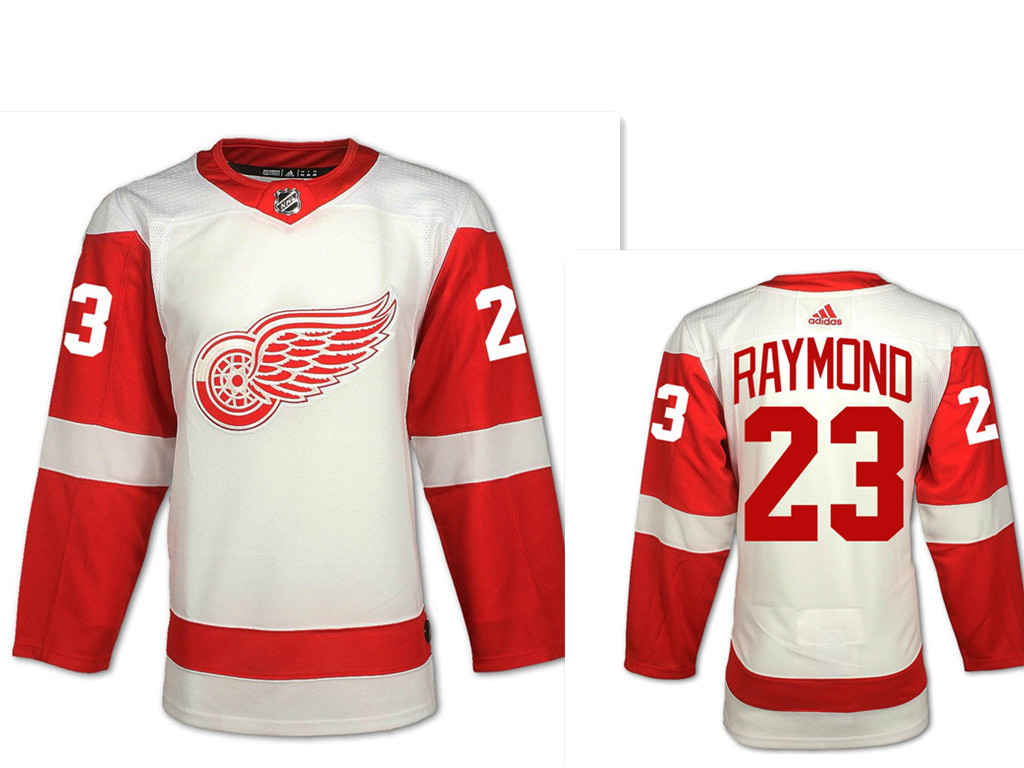 Lucas Raymond Detroit Red Wings Adidas Name & Number T-Shirt - Red