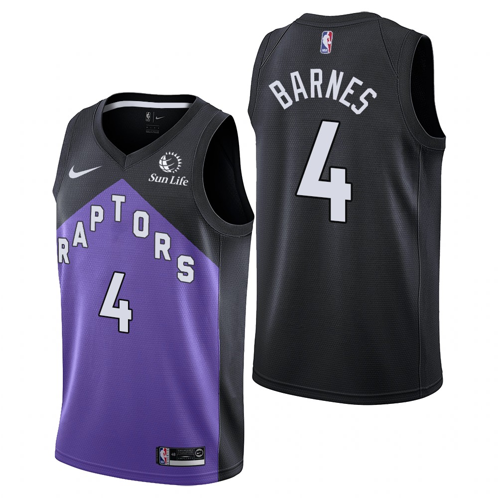 Men's Toronto Raptors 4 Scottie Barnes Statement Edition Black Jersey