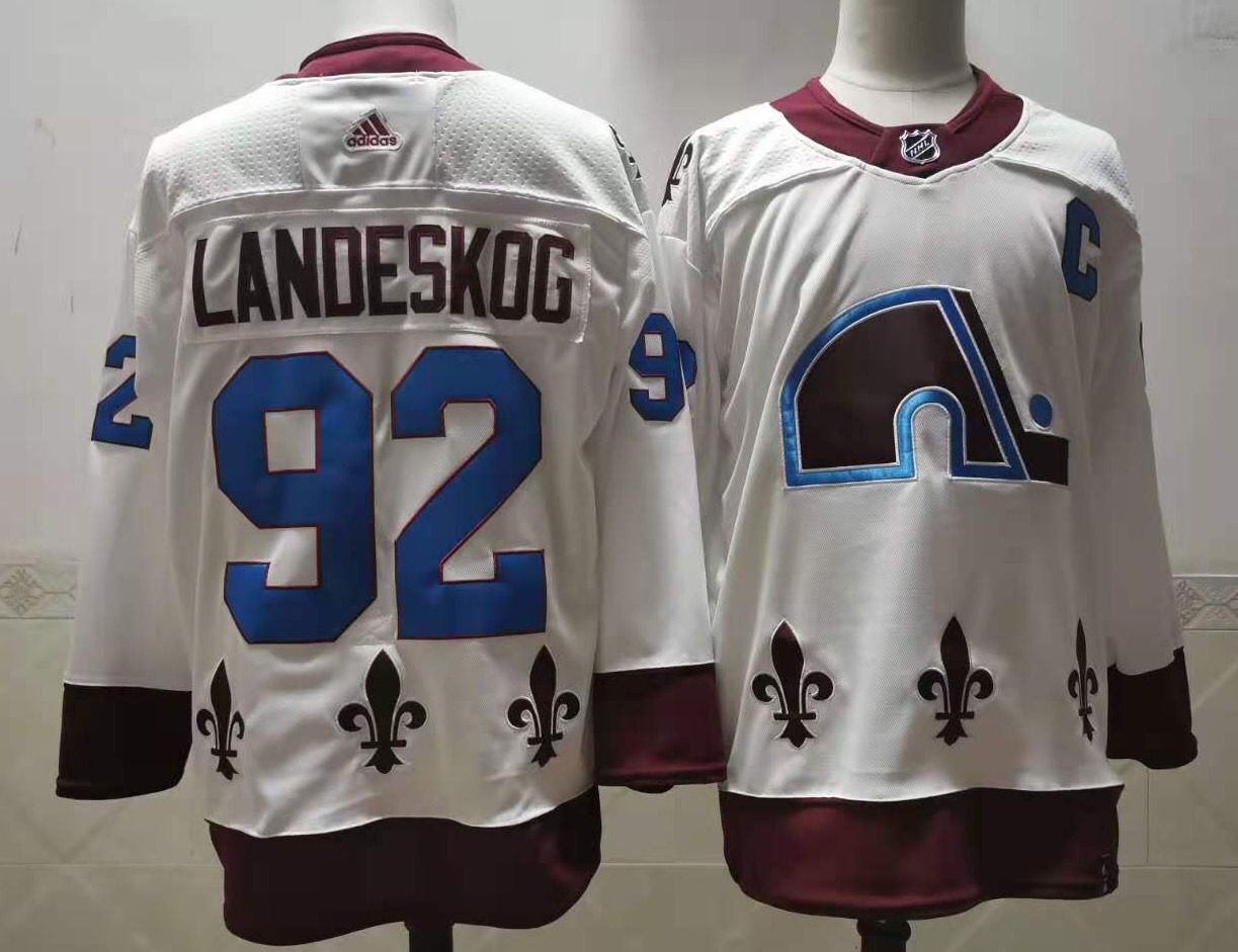 Joe Sakic Avalanche White 2020 2021 Reverse Retro Men Jersey