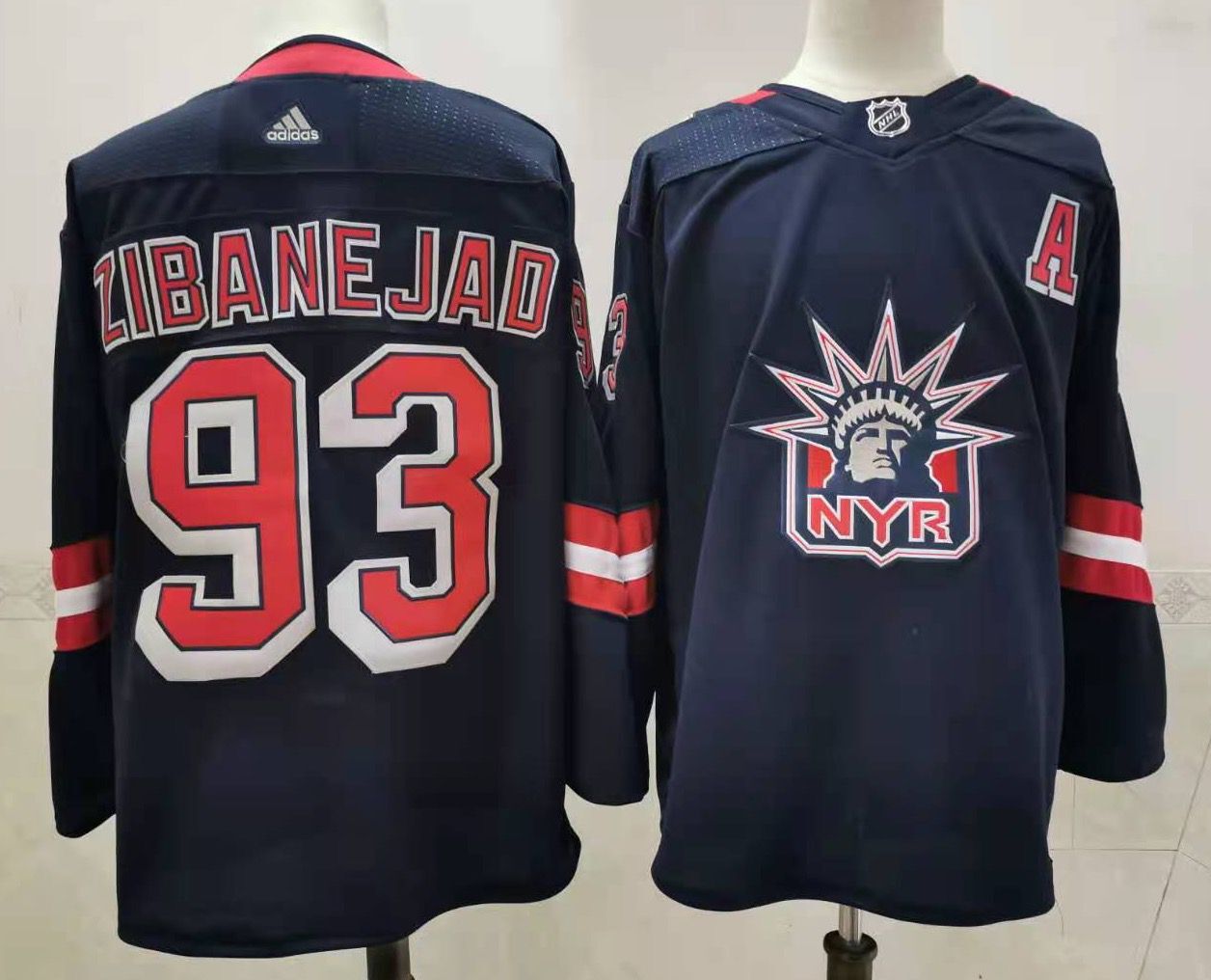 Men's New York Rangers 93 Mika Zibanejad Navy Blue Adidas 202021