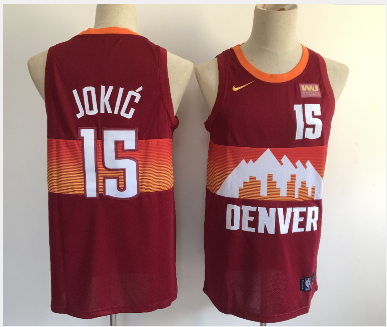 Nikola Jokic Denver Nuggets Nike Youth 2020 City Edition Name & Number  T-Shirt - Red