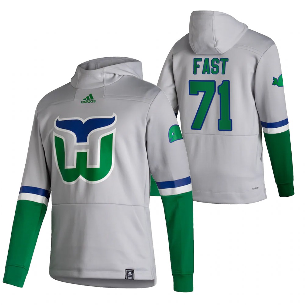 Carolina Hurricanes 71 Jesper Fast Adidas Reverse Retro Pullover
