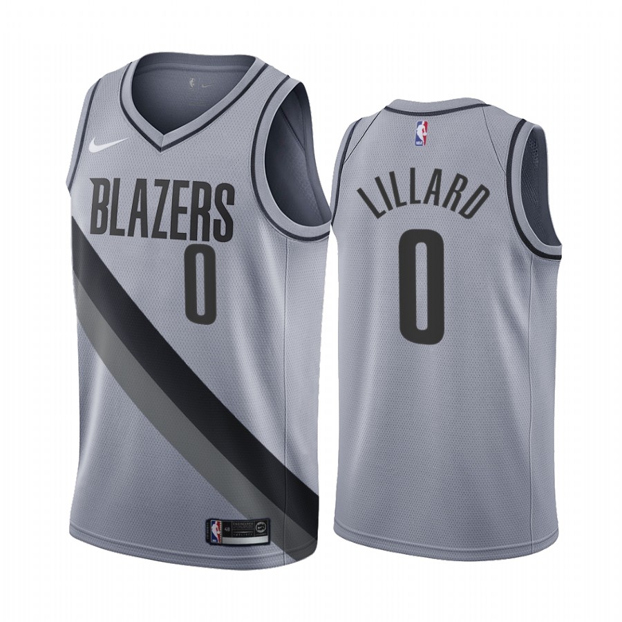 Portland Trail Blazers #0 Damian Lillard Gray NBA Swingman 2020-21 Earned  Edition Jersey on sale,for Cheap,wholesale from China