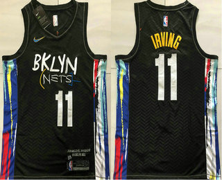 Men S Brooklyn Nets 11 Kyrie Irving New Black 2021 City Edition Au Stitched Nba Jersey On Sale For Cheap Wholesale From China
