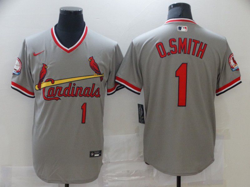 Men St.Louis Cardinals 1 O.Smith White Game 2021 Nike MLB Jersey on