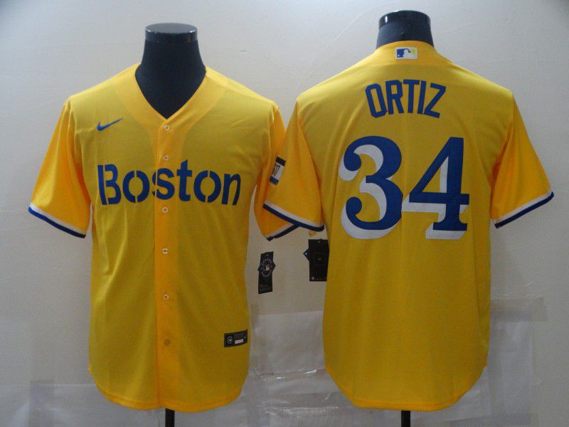 Men Boston Red Sox 23 No name Yellow Game 2021 Nike MLB ...