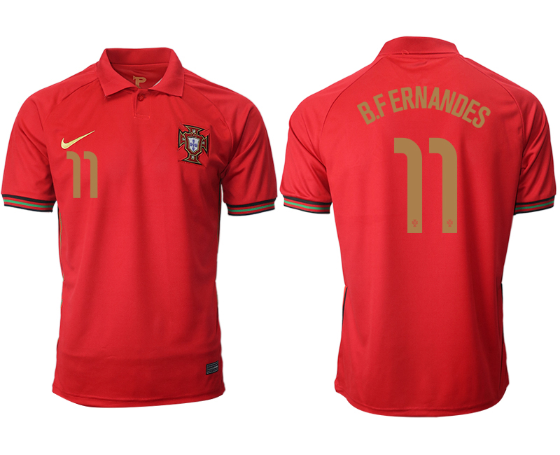 Men 2021 Europe Portugal home AAA version 11 soccer jerseys