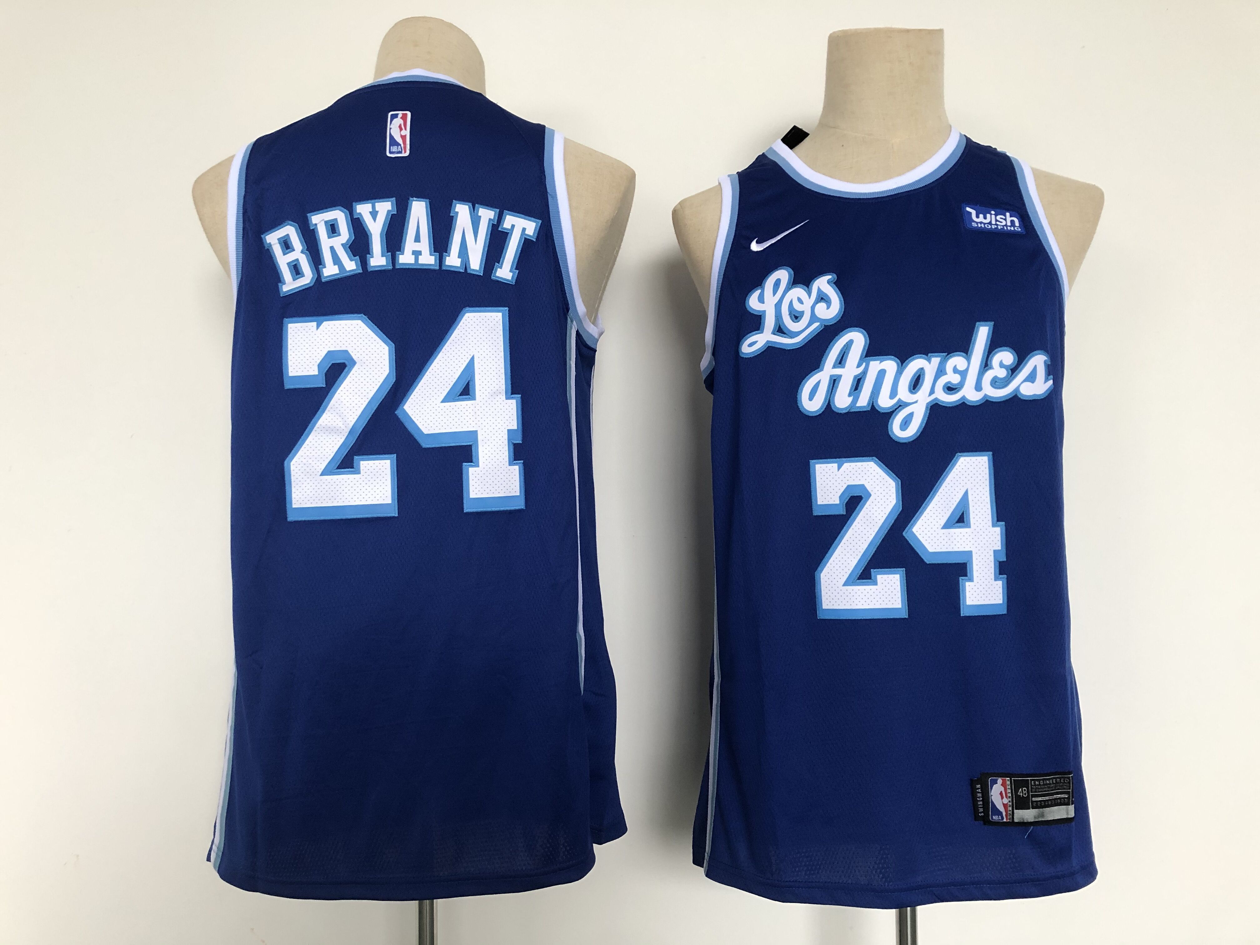 throwback lakers blue jersey
