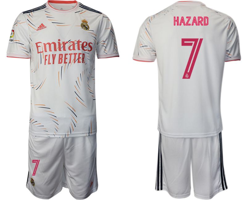 Men 20212022 Club Real Madrid home white blank Adidas Soccer Jersey on
