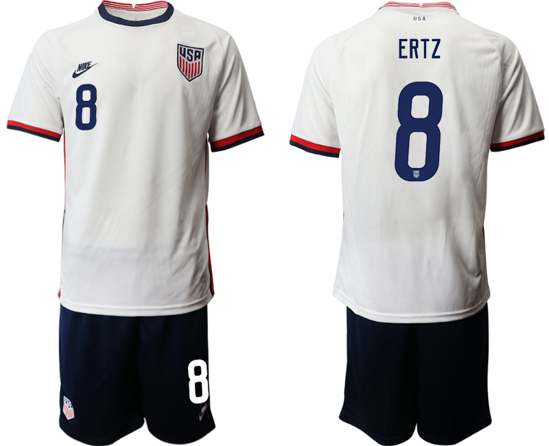 Men 2020-2021 Season National team United States home white 8 Soccer Jersey