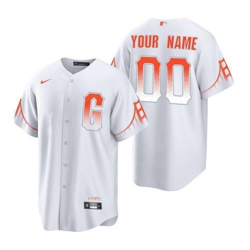 Men's San Francisco Giants Custom White 2021 City Connect MLB Cool Base ...