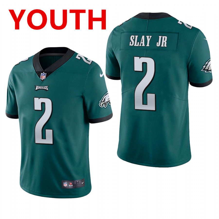 youth philadelphia eagles 2 darius slay jr. midnight green vapor