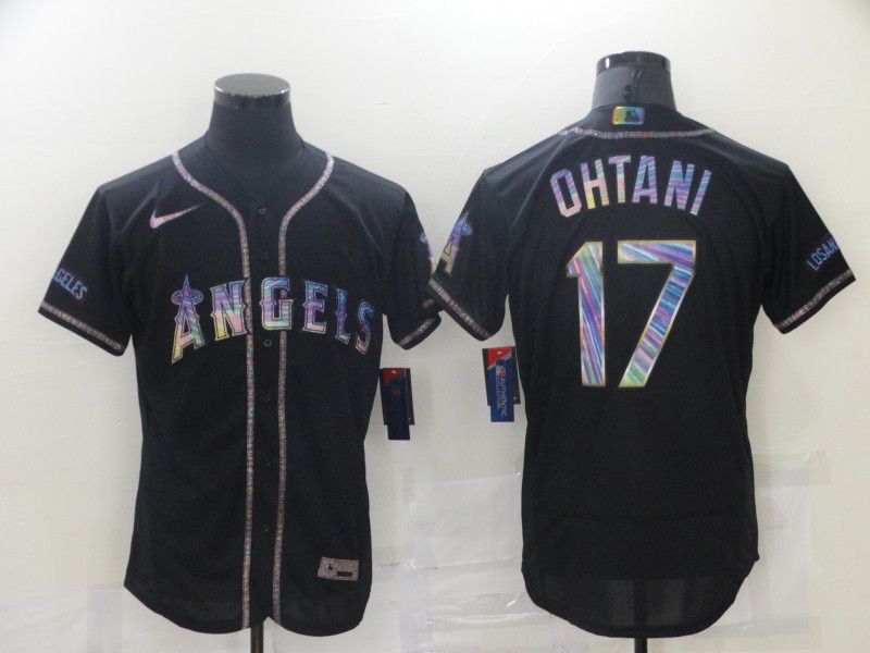 Men Los Angeles Angels 17 Ohtani White Game Throwback 2021 Nike MLB