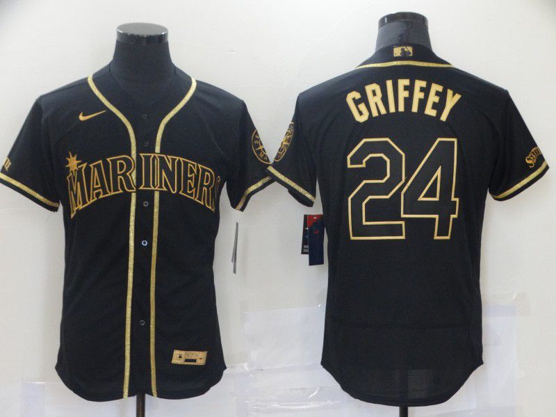 Men Seattle Mariners 24 Griffey Black Elite Nike 2021 MLB Jerseys on sale,for Cheap,wholesale