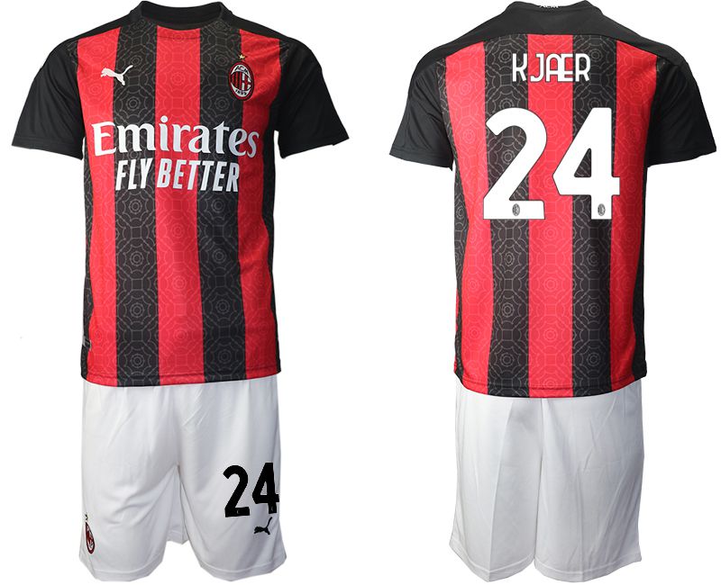 Men 20202021 club AC milan home 26 red Soccer Jerseys on sale,for