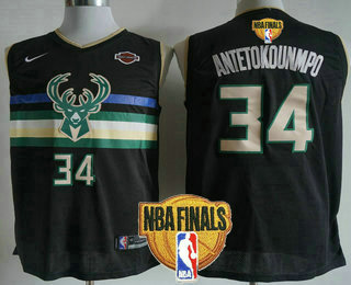 Men's Milwaukee Bucks Giannis Antetokounmpo #34 Black Dri-FIT Swingman  Jersey