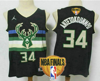 Men's Milwaukee Bucks Giannis Antetokounmpo #34 Black