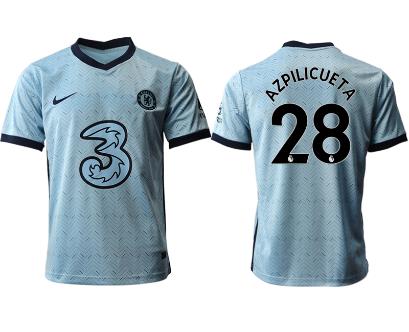 Men 20202021 club Chelsea away aaa version 10 Light blue Soccer