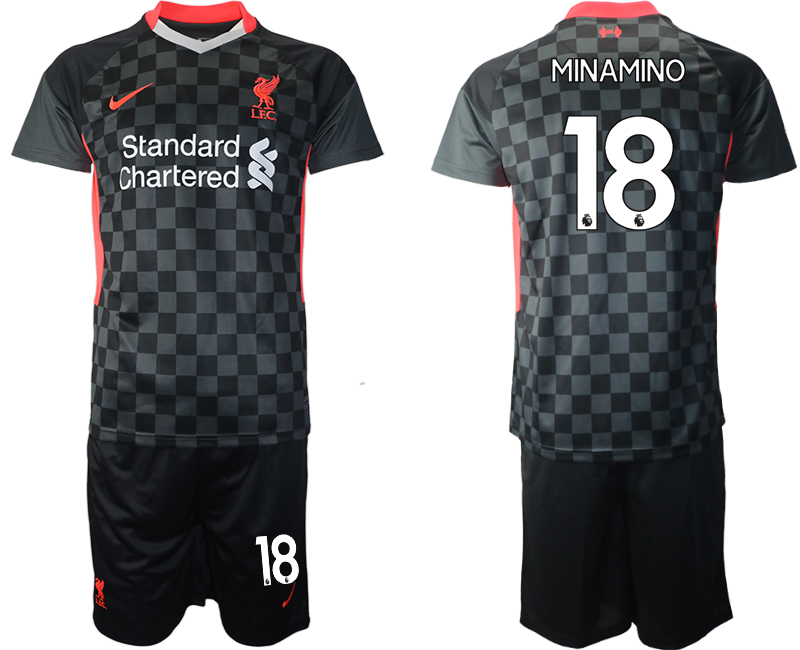 Men 20202021 club Liverpool Second away 11 black Soccer Jerseys on