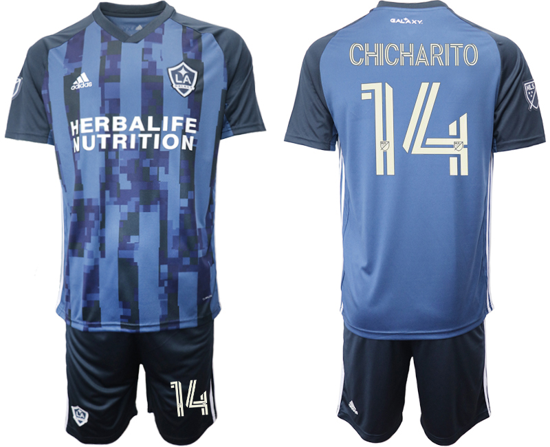 Men 20202021 club Los Angeles Galaxy away 8 blue Soccer Jerseys on