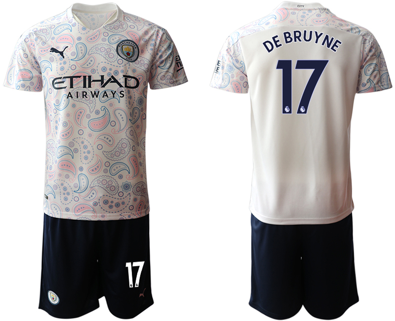 Men 20202021 club Manchester City away 17 white Soccer Jerseys on sale