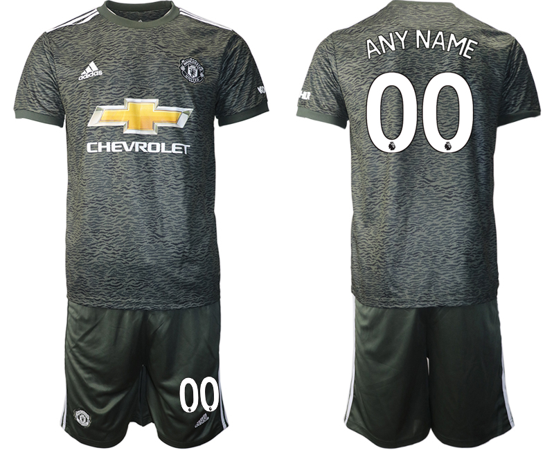 Men 20202021 club Manchester united away long sleeve black Soccer