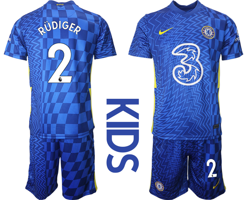 Youth 20212022 Club Chelsea FC home blue 7 Nike Soccer Jerseys on sale