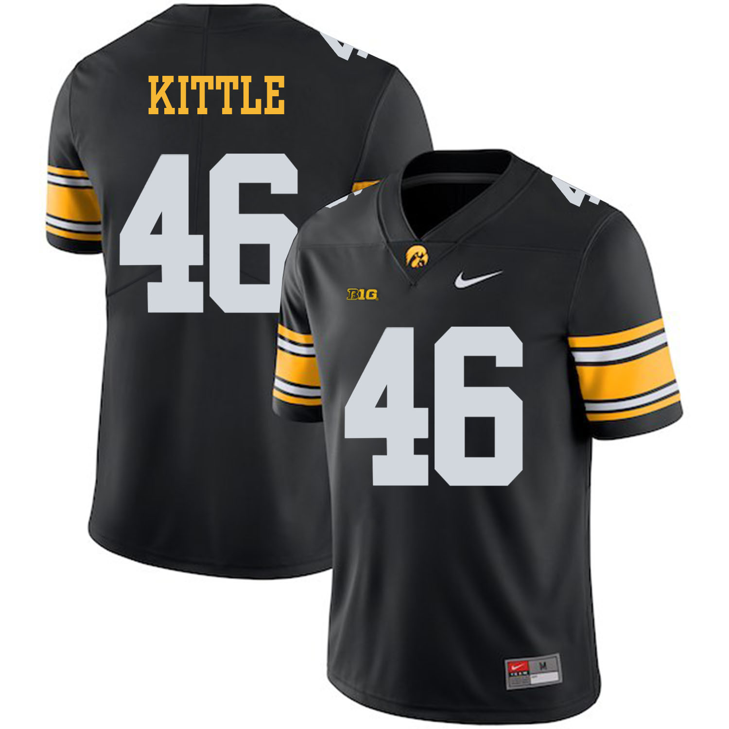 Iowa Hawkeyes 46 Kittle Black College Football Jersey on sale