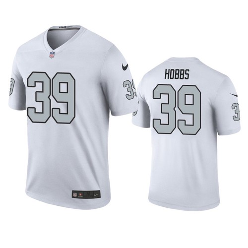 Men's Las Vegas Raiders 39 Nate Hobbs Black Vapor Limited Jersey on