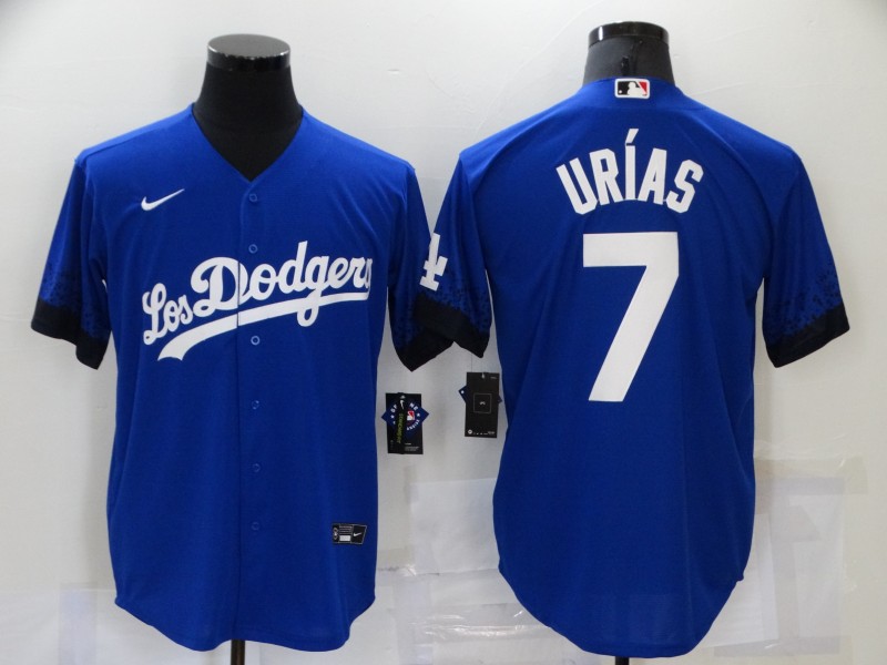 Men's Los Angeles Dodgers Blank Blue 2021 City Connect Cool Base
