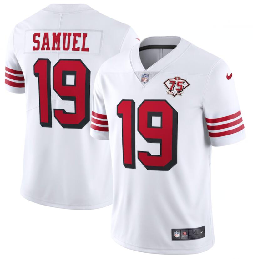 Nike 49ers 10 Jimmy Garoppolo Red 75th Anniversary Color Rush Vapor ...