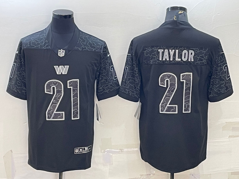 Men's Washington Commanders #21 Sean Taylor Black Reflective Limited  Stitched Football Jersey on sale,for Cheap,wholesale from China