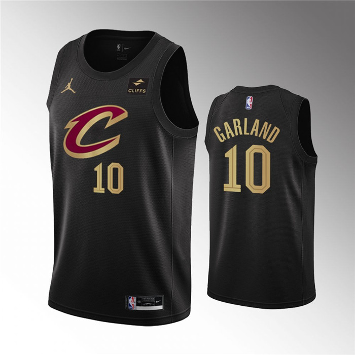 Nike Men's Cleveland Cavaliers Darius Garland #10 Black T-Shirt, Medium