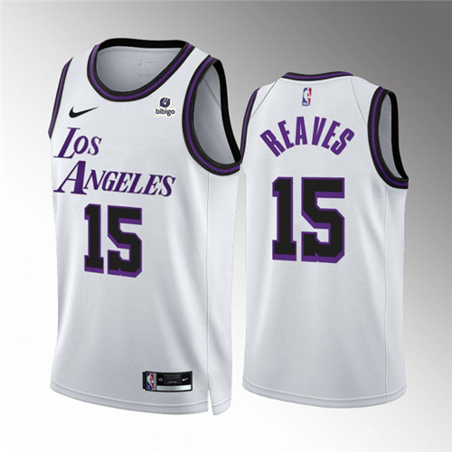 Men's Los Angeles Lakers 37 Matt Ryan White City Edition Stitched