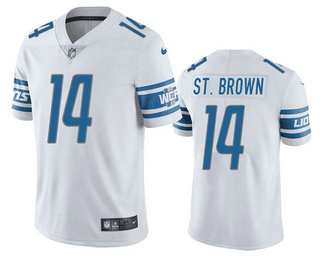 Men's Detroit Lions #14 Amon Ra St Brown White Vapor Untouchable