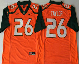 Sean Taylor Miami Hurricanes #26 Youth Football Jersey - Orange