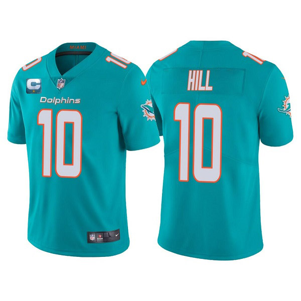 Men's Miami Dolphins 2022 #10 Tyreek Hill White With 2-star C Patch Rush Color Stitched Football