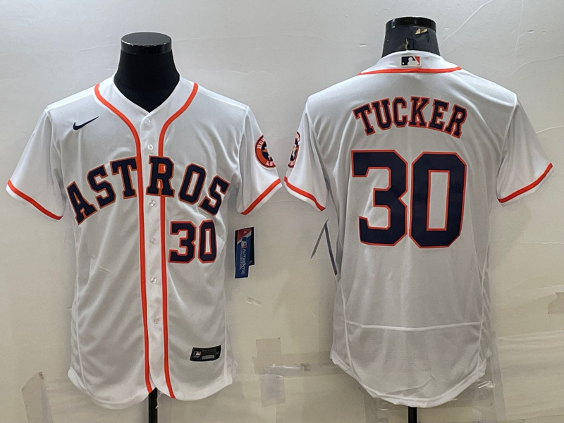 Men's Houston Astros 30 Kyle Tucker White Stitched MLB Flex Base Nike Jersey on sale,for Cheap