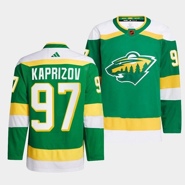 NHL Minnesota Wild 97 Kirill Kaprizov 2022-23 Reverse Retro Jersey